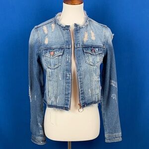 GB Girls Light Blue Distressed Jean Jacket